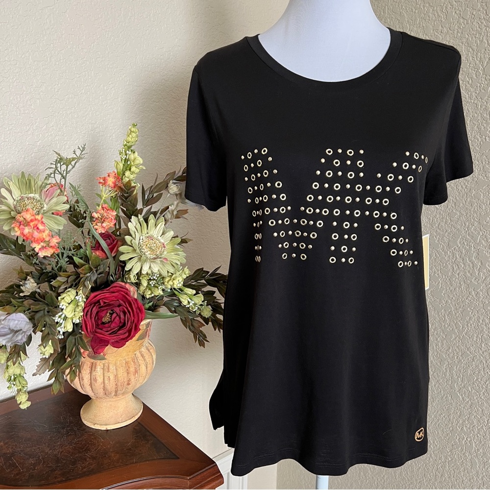 Michael Kors Embellished Short Sleeve T Shirt